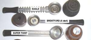 A selection of threaded bowls for identification